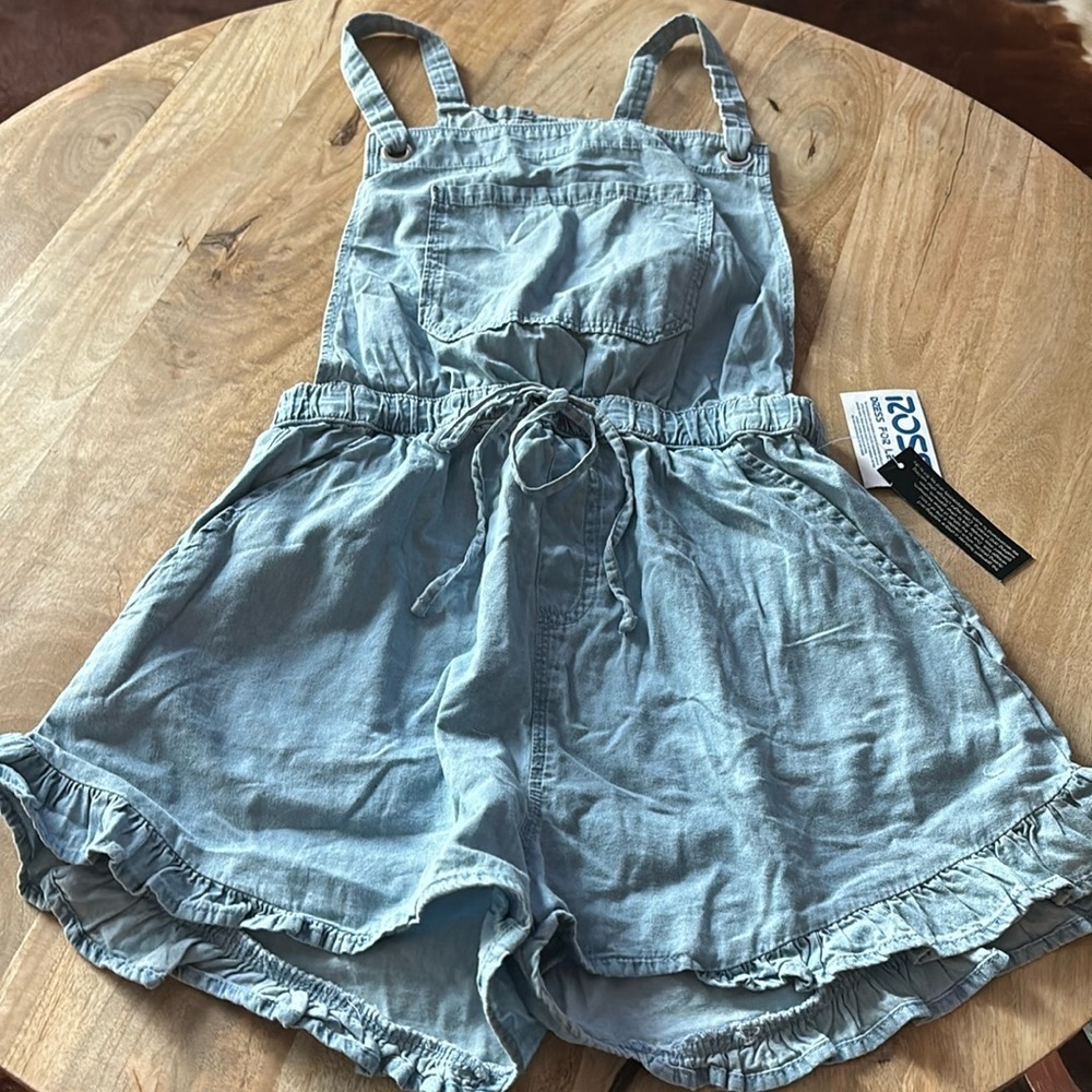 Derek Heart light blue denim romper